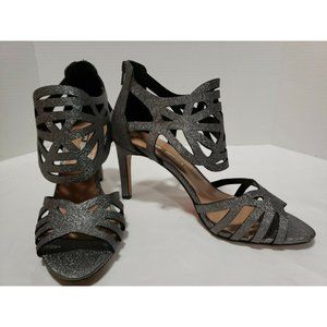AUDREY BROOKE "GRACE" Silver Metallic Geometric